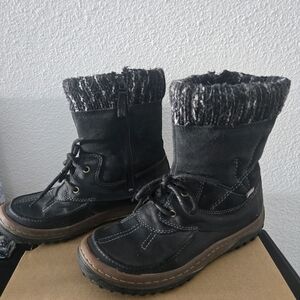 Merrell Black Winter Boots with Knit Cuff